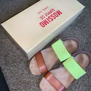 Cute Neon Green & Brown Sandal